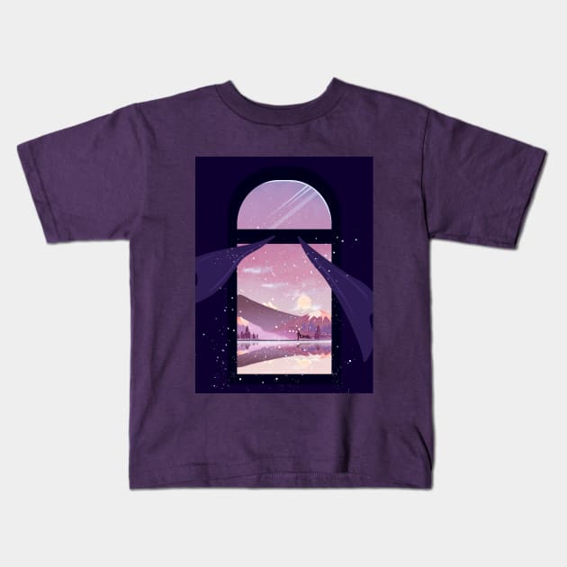 winter Kids T-Shirt by breezyback